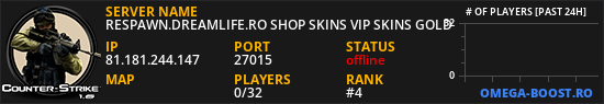 RESPAWN.DREAMLIFE.RO SHOP SKINS VIP SKINS GOLD