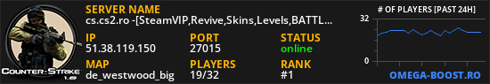 cs.cs2.ro -[SteamVIP,Revive,Skins,Levels,BATTLEPASS]